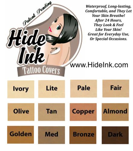 Hide Ink Temporary Tattoo Cover Up - COPPER (5 or 10 Pack)