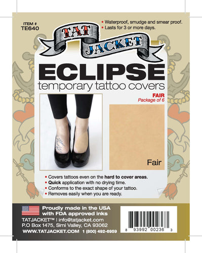 Tatjacket Eclipse Temporary Tattoo Covers (6-Pack) - FAIR