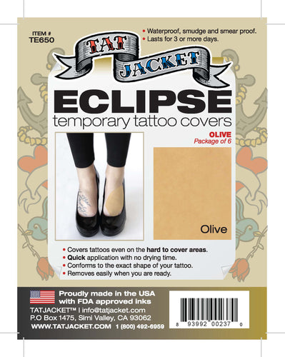 Tatjacket Eclipse Temporary Tattoo Covers (6-Pack) - OLIVE