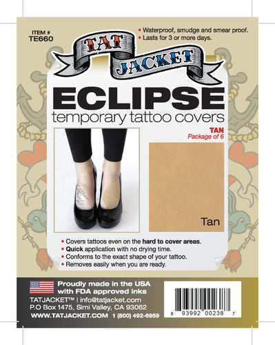 Tatjacket Eclipse Temporary Tattoo Covers (6-Pack) - TAN