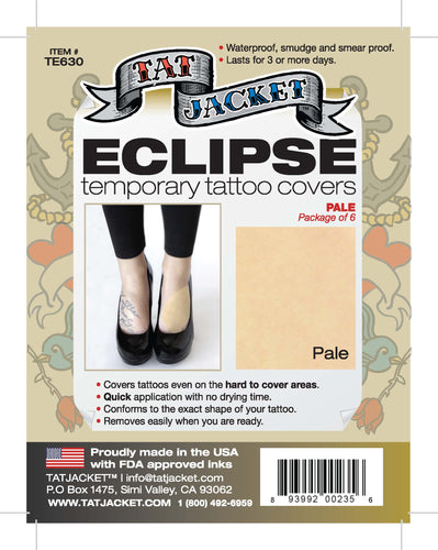 Tatjacket Eclipse Temporary Tattoo Covers (6-Pack) - PALE